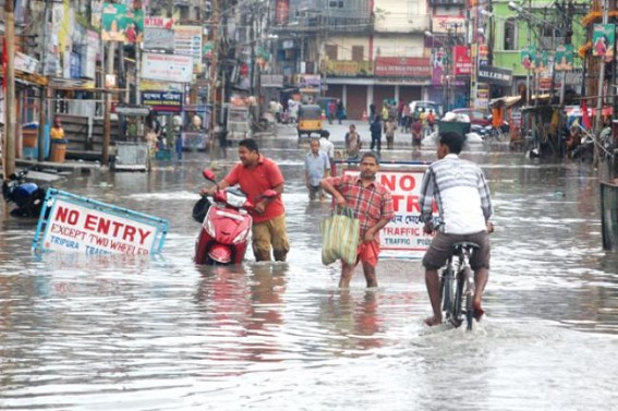 Cover drains creates havoc during rainy season in Agartala city : AMC in slumber